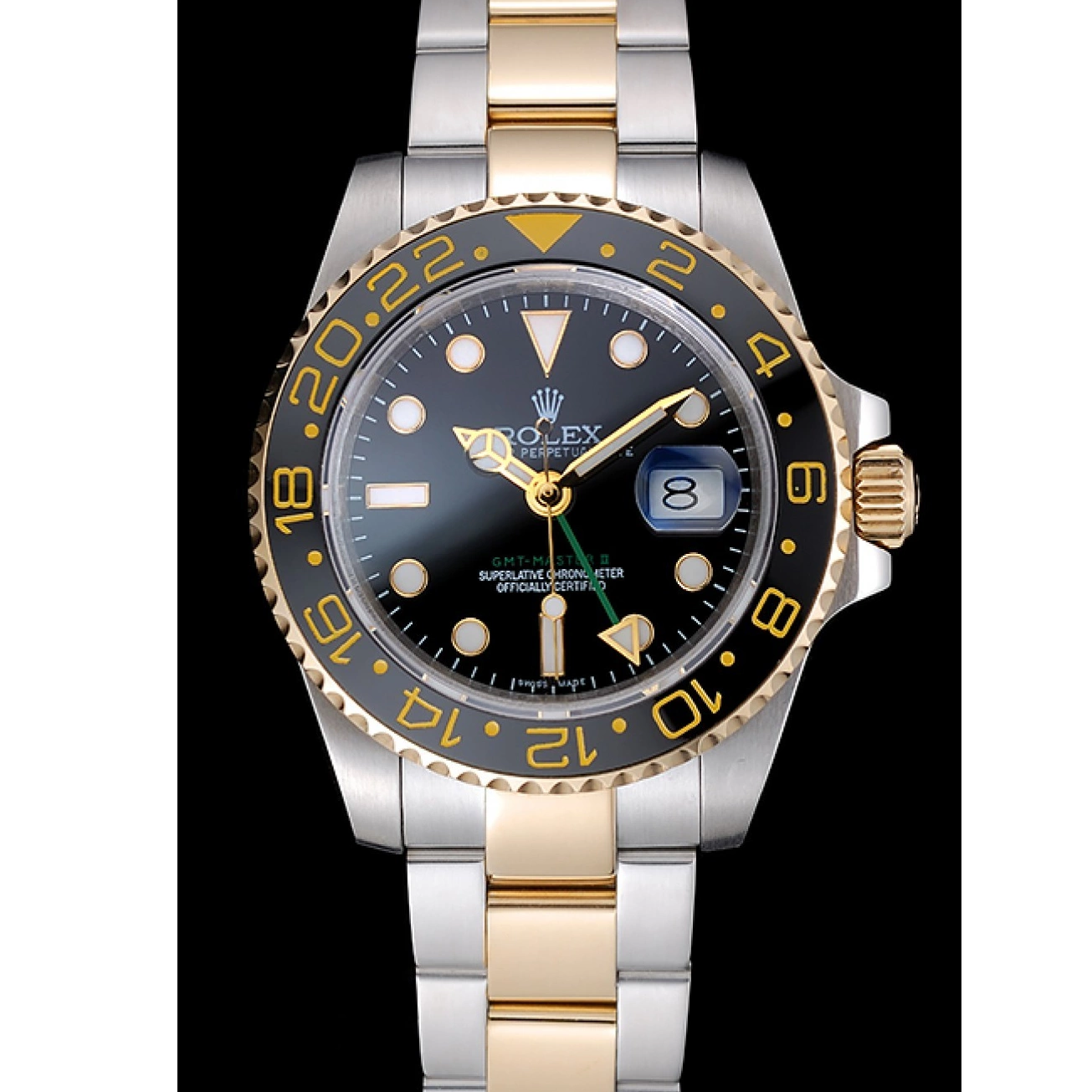 Aaa replica watch Dial Black Black Swiss 80295 Bezel GMT Master Rolex 0728